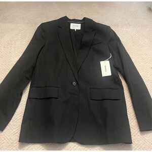 NWT Frame Linen Blend Black Blazer